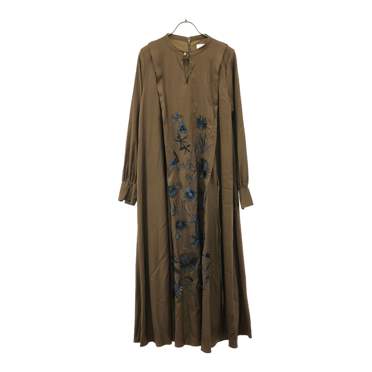 未使用 AMERI UNDRESSED アメリ 花柄刺繍 長袖 エンブロインダリー ロングワンピース M ブラウン系 タグ付き MADELYN EMBROIDERY DRESS レディース