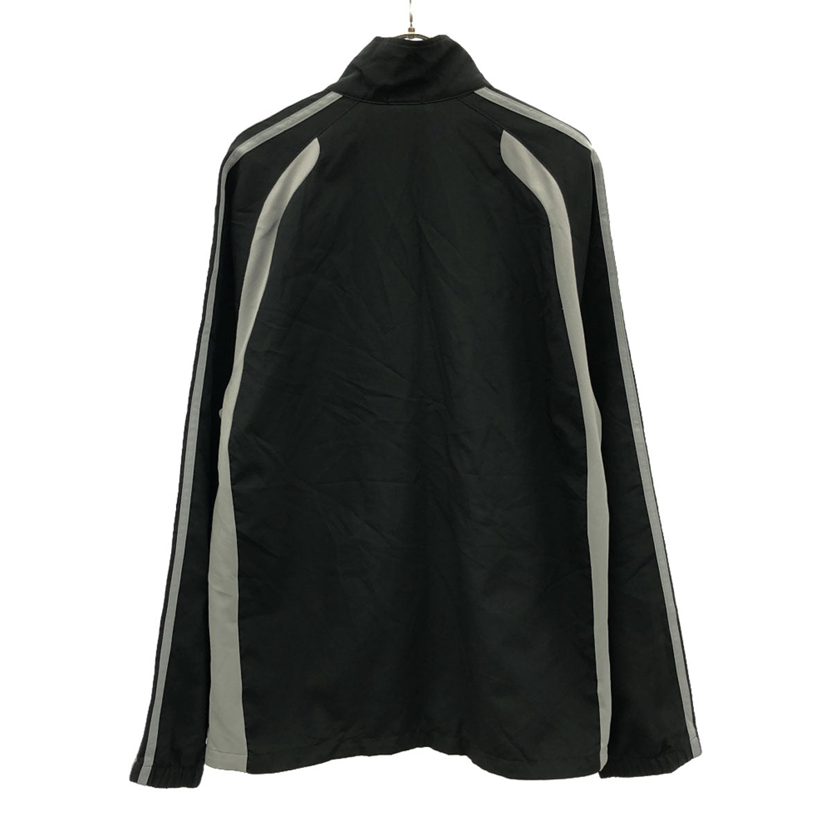 adidas アディダス CLIMA365 ロゴ刺繍 スポーツジャケット L ブラック×ライトグレー トレーニング メンズ