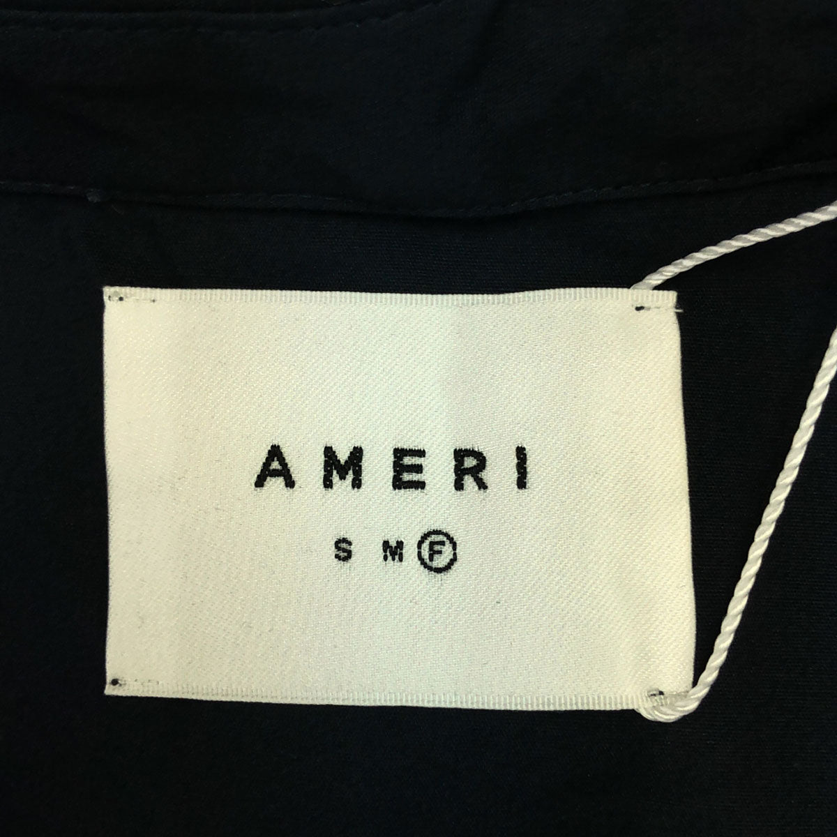 未使用 AMERI UNDRESSED アメリ 長袖 コットンシャツ F ネイビー タグ付き レディース