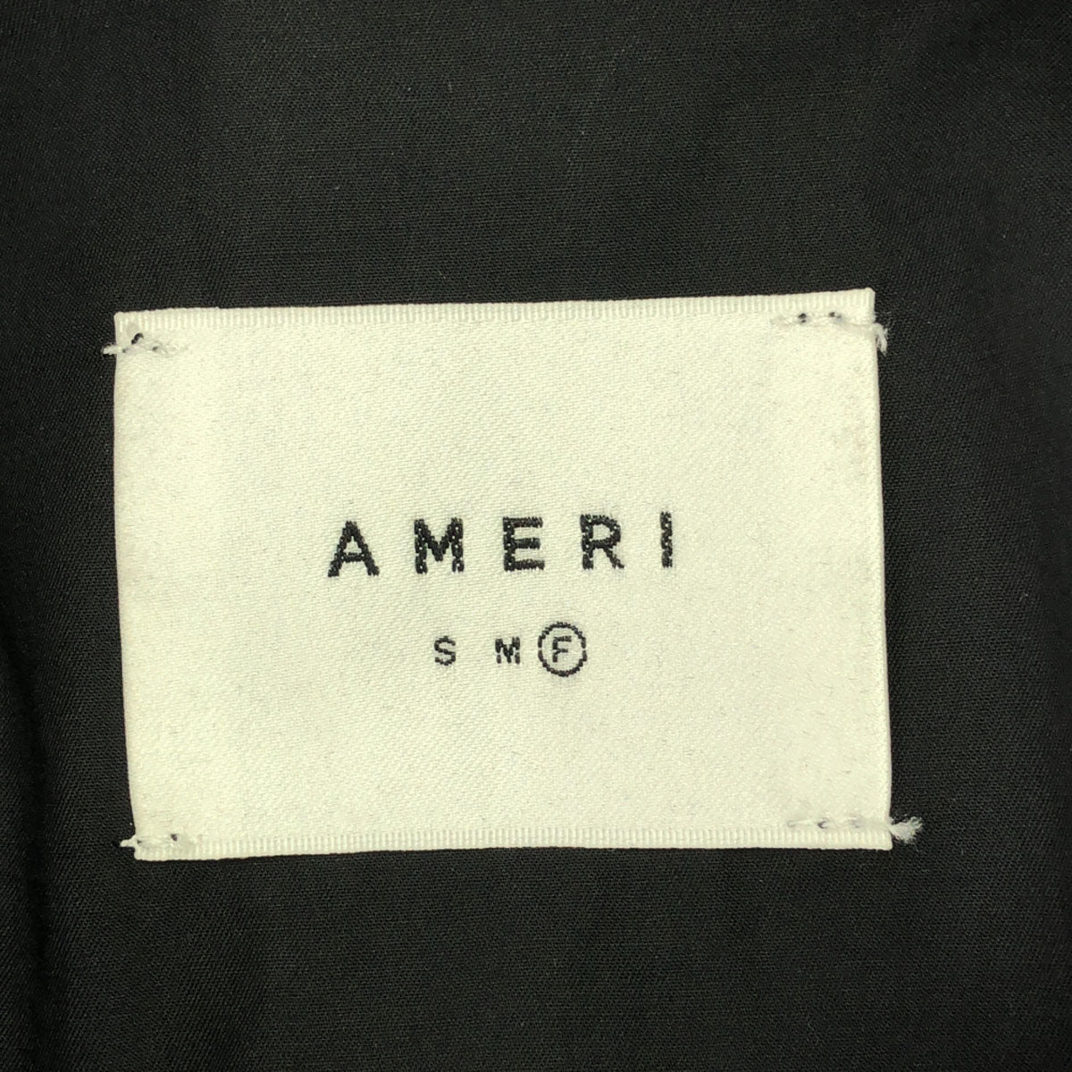 AMERI UNDRESSED アメリ 長袖 ノーカラーシャツ F ブラック ブラウス レディース