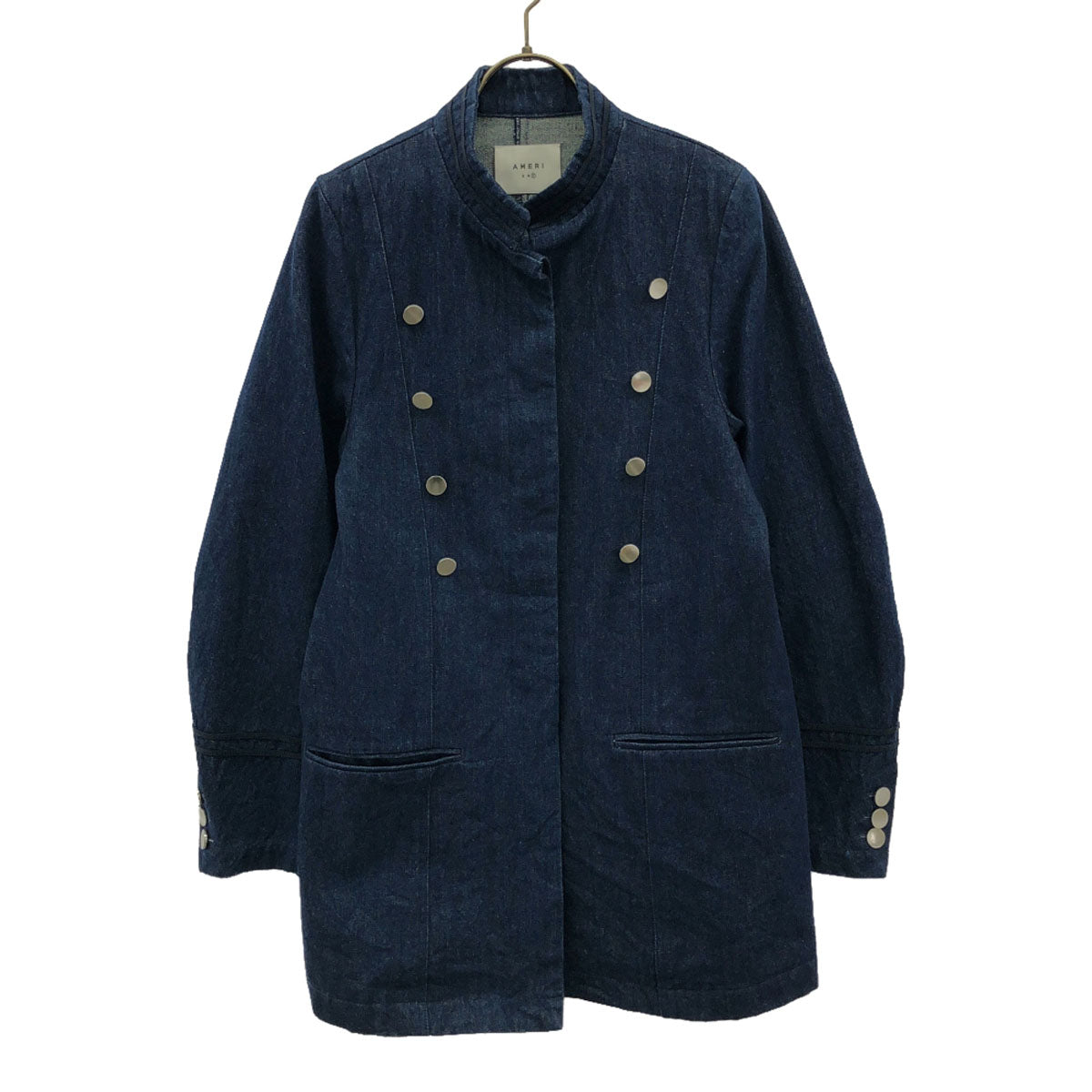 未使用 AMERI UNDRESSED アメリ スタンドカラー デニムジャケット F タグ付き レディース