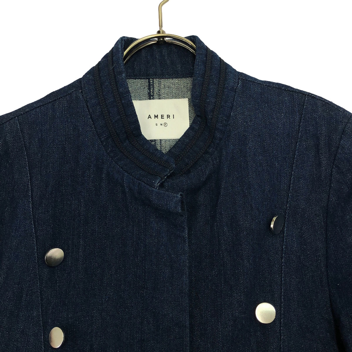 未使用 AMERI UNDRESSED アメリ スタンドカラー デニムジャケット F タグ付き レディース
