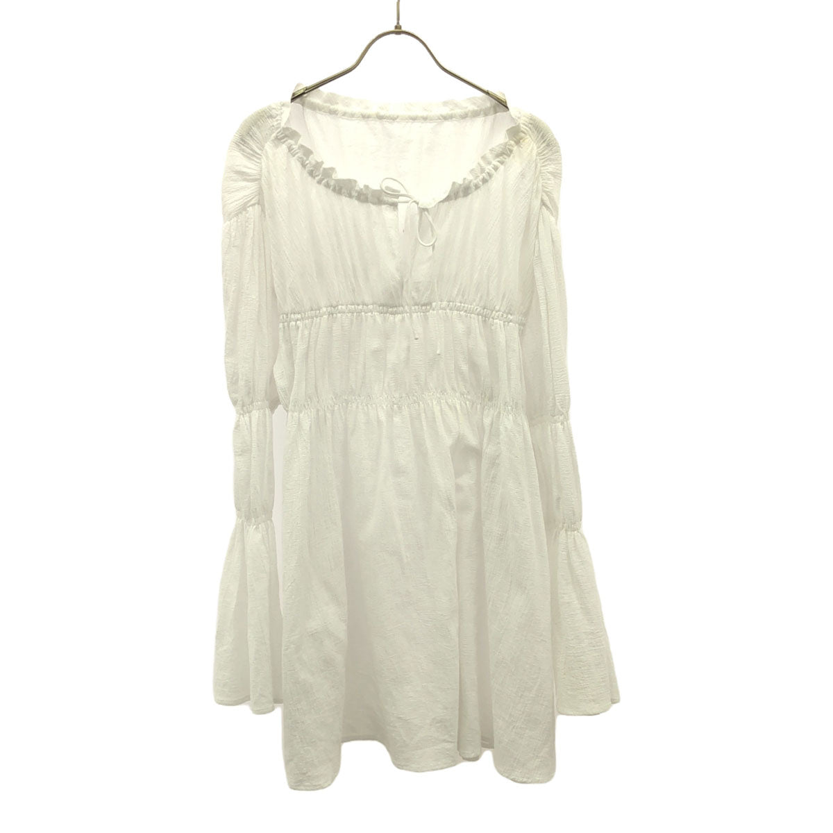 AMERI UNDRESSED アメリ 長袖 パフスリーブ チュニック F ホワイト ブラウス レディース