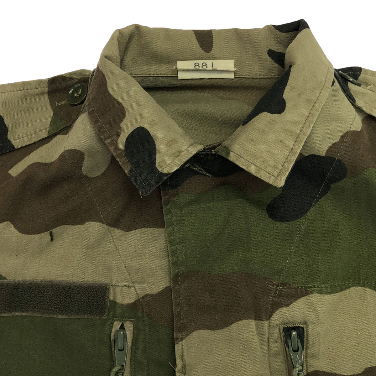 FRENCH ARMY フランス軍 90s PAUL BOYE ポールボーイ オールド 迷彩柄 ミリタリージャケット 88 L カーキ Anti-moustiques メンズ