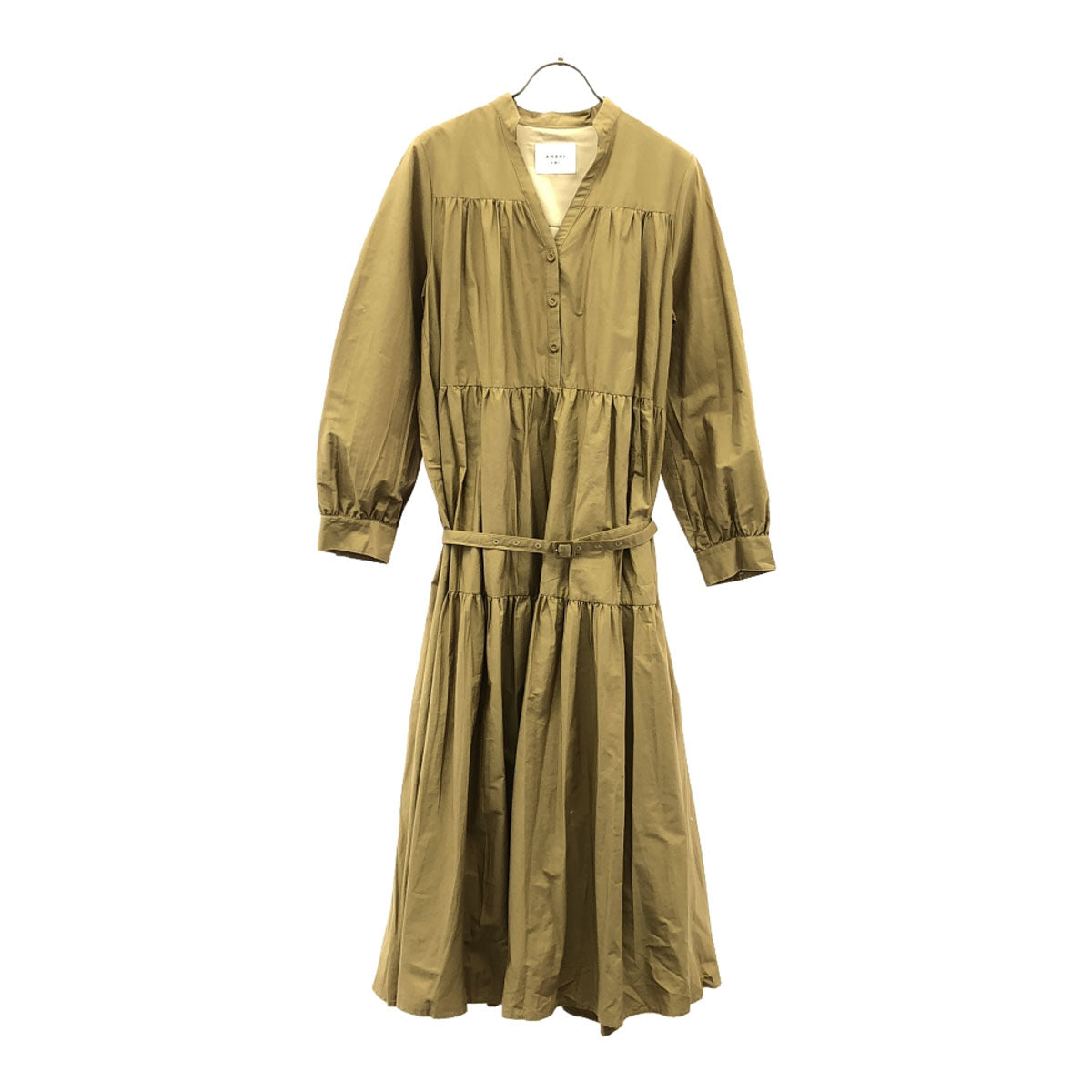 AMERI UNDRESSED アメリ 長袖 ロングワンピース M キャメル レディース