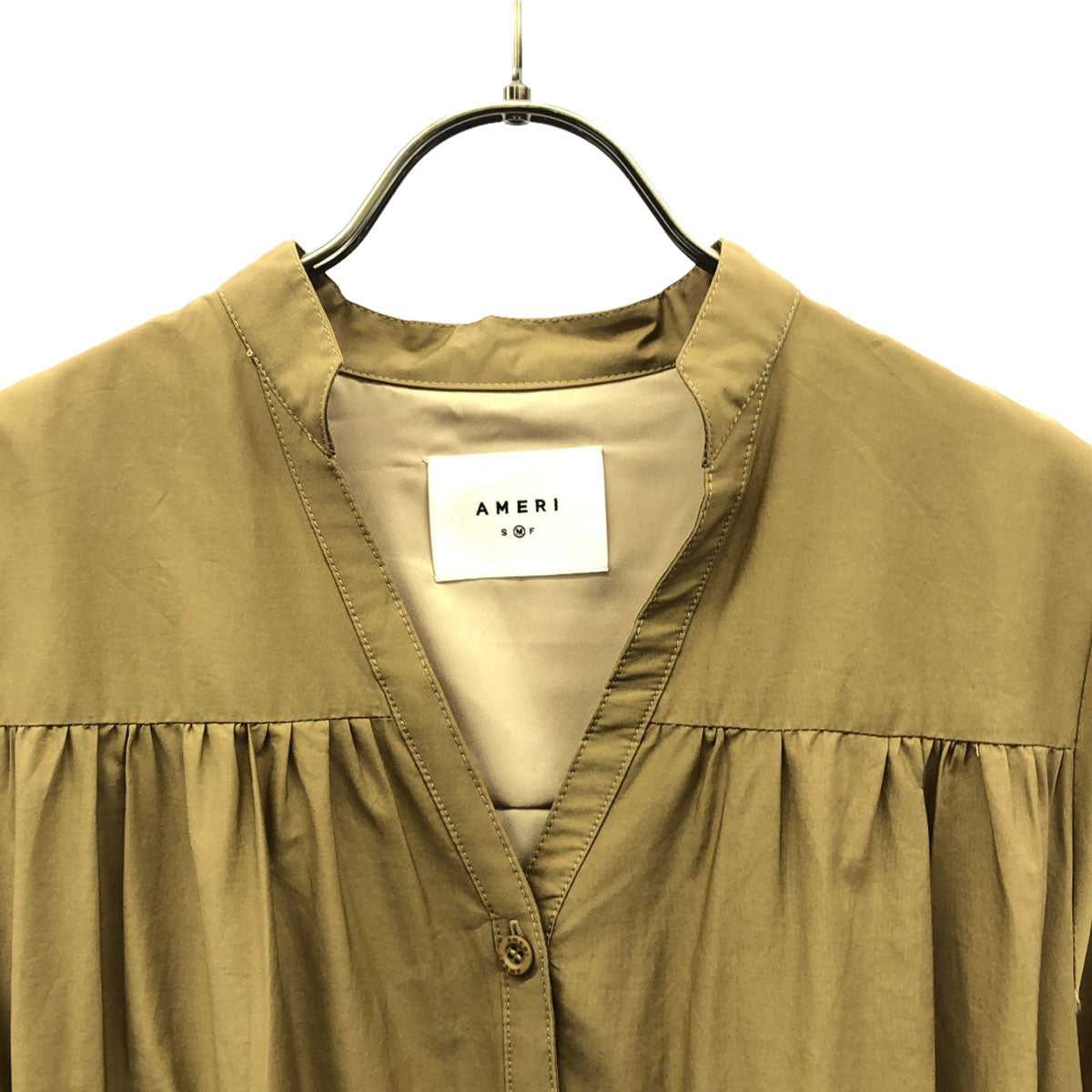 AMERI UNDRESSED アメリ 長袖 ロングワンピース M キャメル レディース