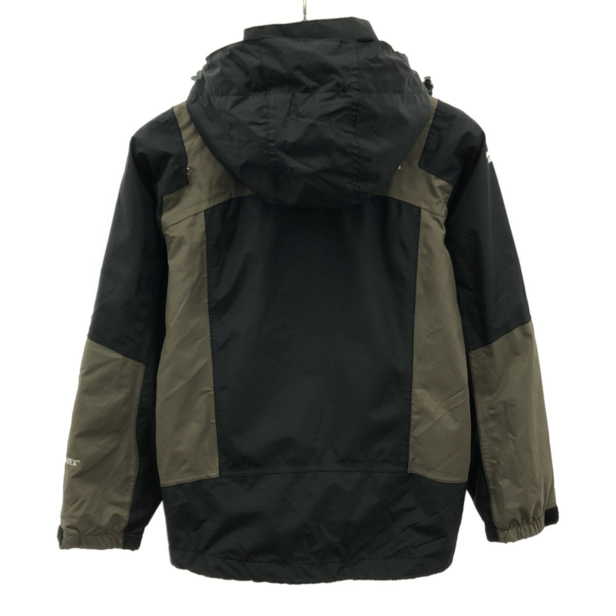 THE NORTH FACE ザノースフェイス ロゴ刺繍 SUMMIT SERIES マウンテンパーカー 8 ブラック×カーキ 裏メッシュ アウトドア キッズ