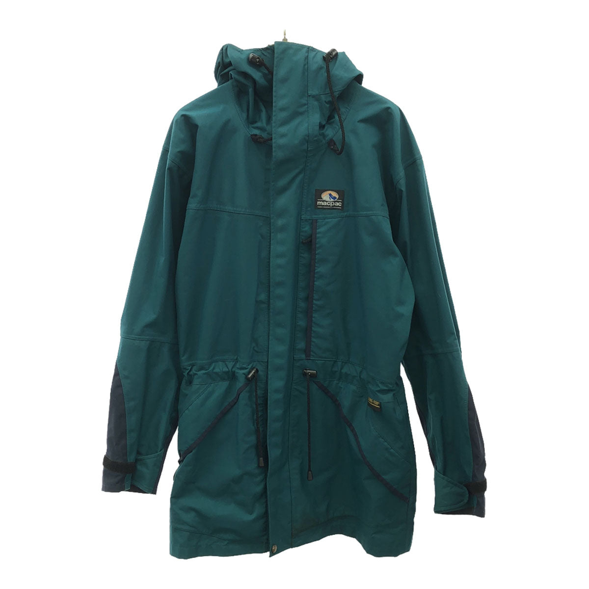 macpac マックパック 90s オールド ロゴワッペン フード付き ジップジャケット S グリーン系 ゴアテックス メンズ