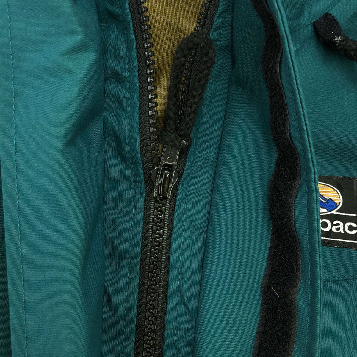 macpac マックパック 90s オールド ロゴワッペン フード付き ジップジャケット S グリーン系 ゴアテックス メンズ