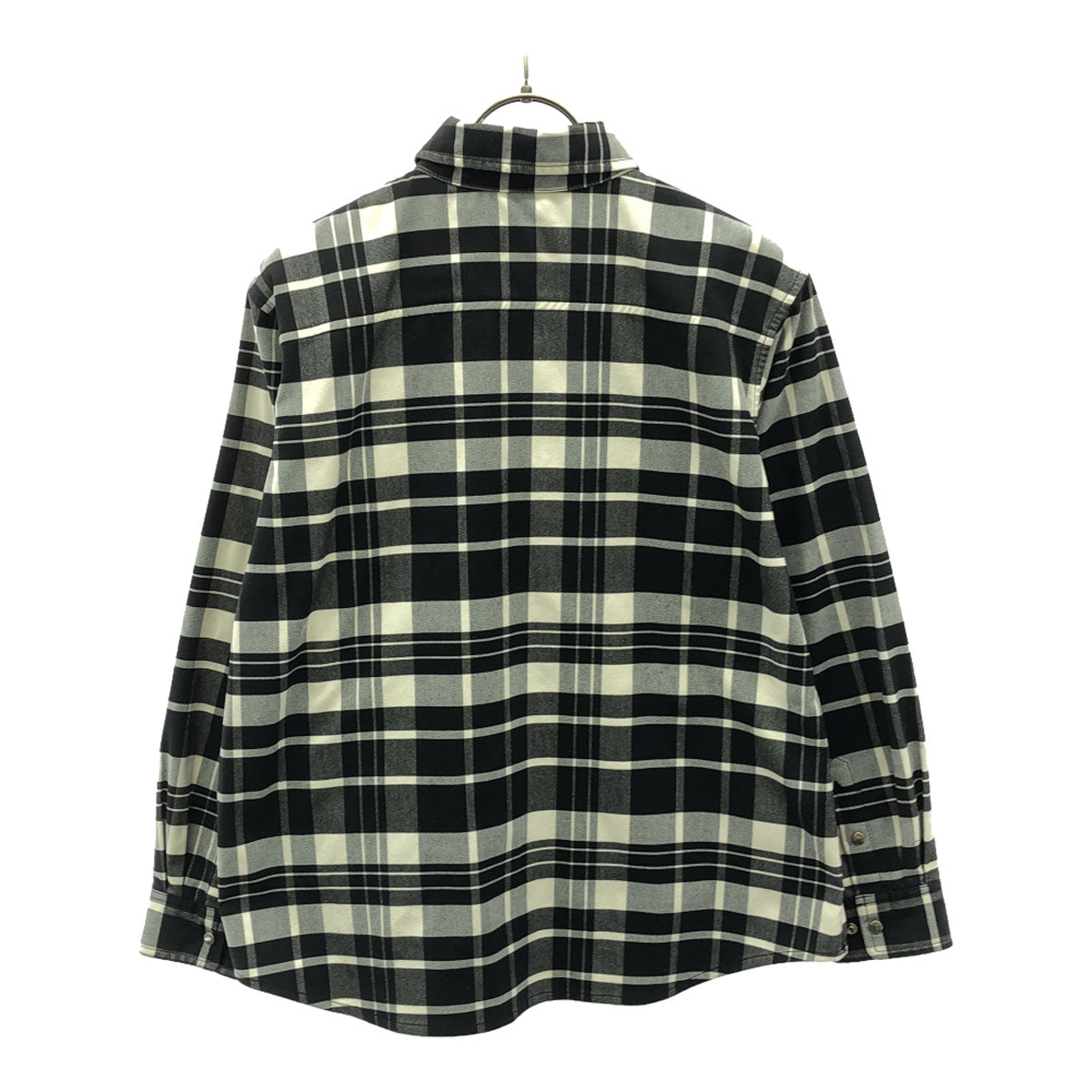 THE NORTH FACE ザノースフェイス チェック柄 長袖 ロングスリーブストレッチフランネル シャツ S ブラック×オフホワイト NRW62031 アウトドア レディース