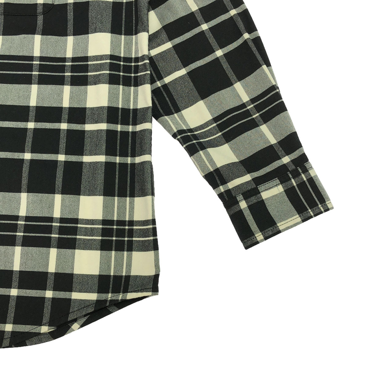 THE NORTH FACE ザノースフェイス チェック柄 長袖 ロングスリーブストレッチフランネル シャツ S ブラック×オフホワイト NRW62031 アウトドア レディース