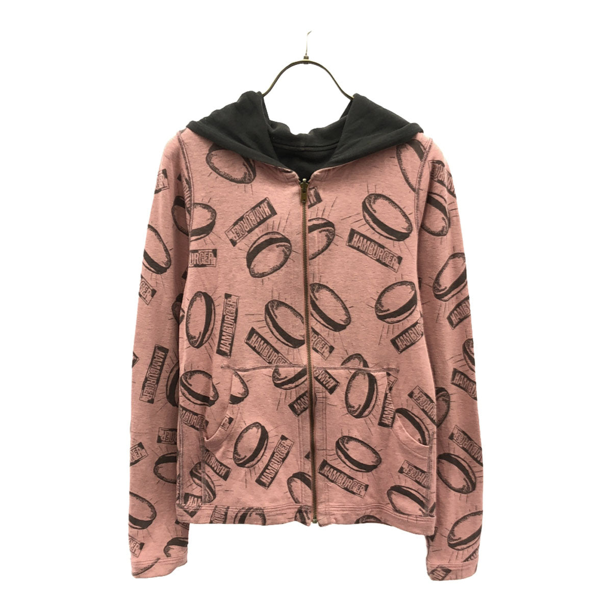 ANDY WARHOL BY HYSTERIC GLAMOUR アンディウォーホル バイ ヒステリックグラマー 日本製 長袖 リバーシブル スウェットパーカー ジップパーカー FREE ピンク系 レディース