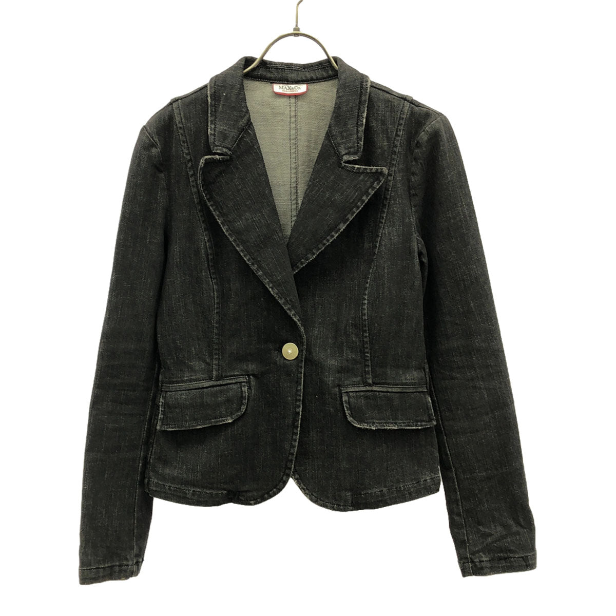 MAX&CO マックスアンドコー イタリア製 デニムジャケット 38 ブラック系 レディース