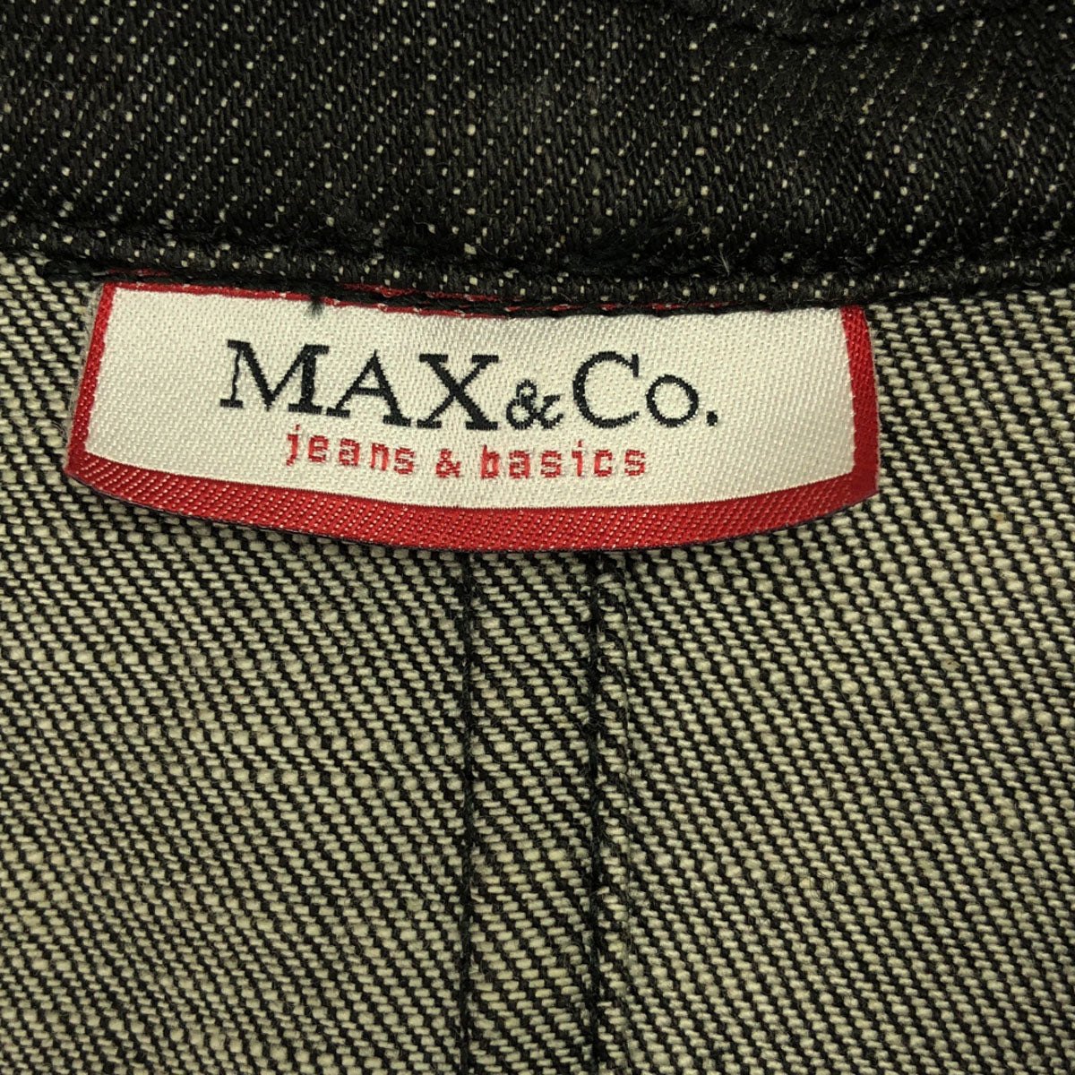 MAX&CO マックスアンドコー イタリア製 デニムジャケット 38 ブラック系 レディース