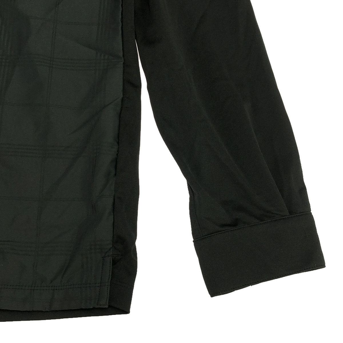 PUMA プーマ ロゴ刺繍 チェック柄 ゴルフ 長袖 ポロシャツ XO ブラック トレーニング メンズ