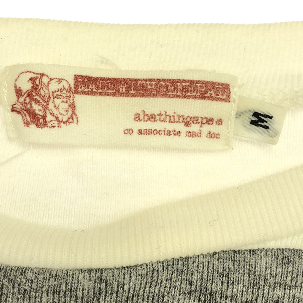 A BATHING APE アベイシングエイプ 日本製 ボーダー柄 長袖 Tシャツ M ロンT メンズ