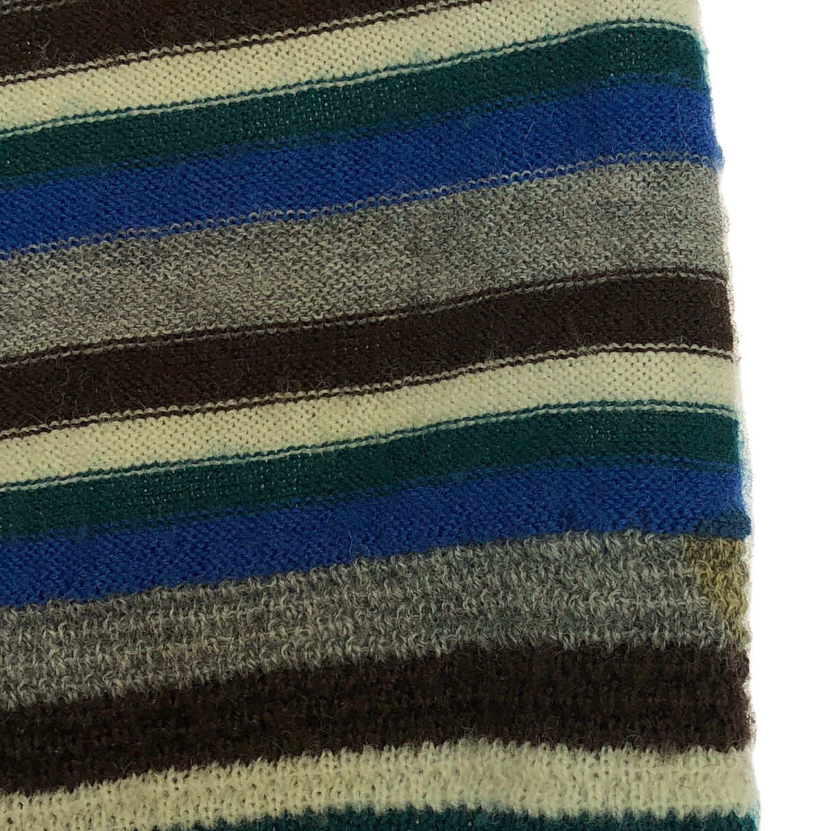 MACKINTOSH PHILOSOPHY マッキントッシュフィロソフィー 日本製 三陽商会 ウール100% ボーダー柄 長袖 ポロシャツ M ニット メンズ