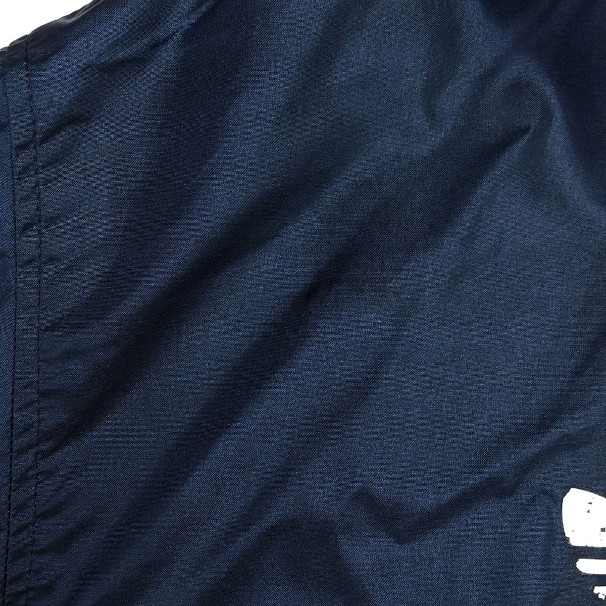 adidas アディダス 80s デサント製 ASR-8181A ヴィンテージ トレフォイルロゴ プリント 長袖 ナイロン パーカー M-L ネイビー バックプリント メンズ