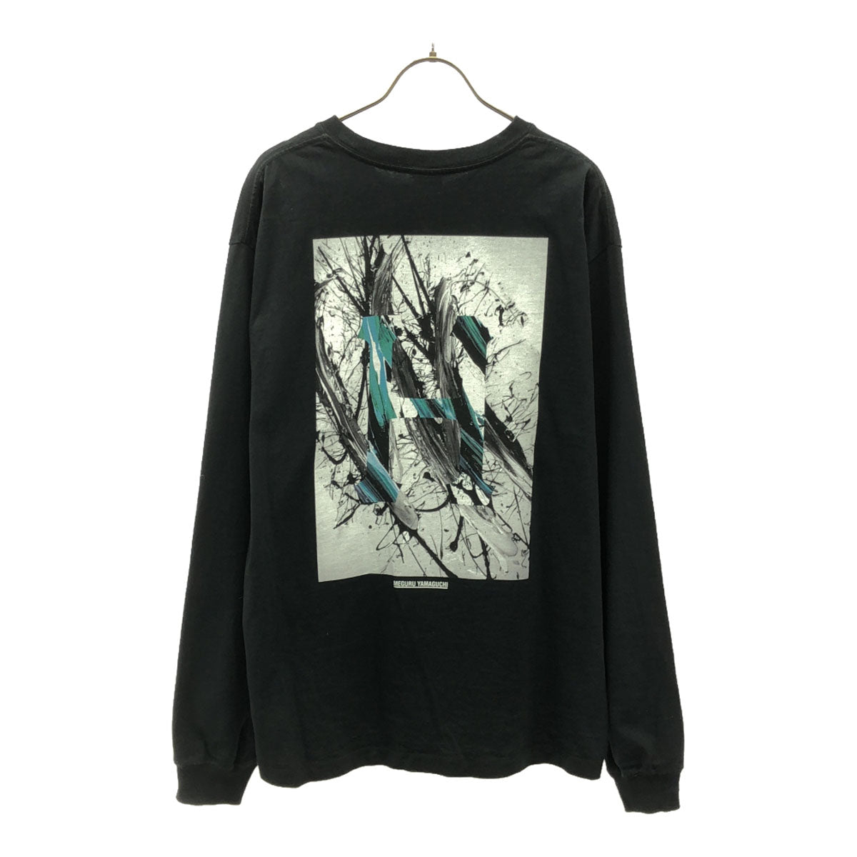 HUF ハフ バックプリント 長袖 Tシャツ L ブラック ロンT カットソー メンズ