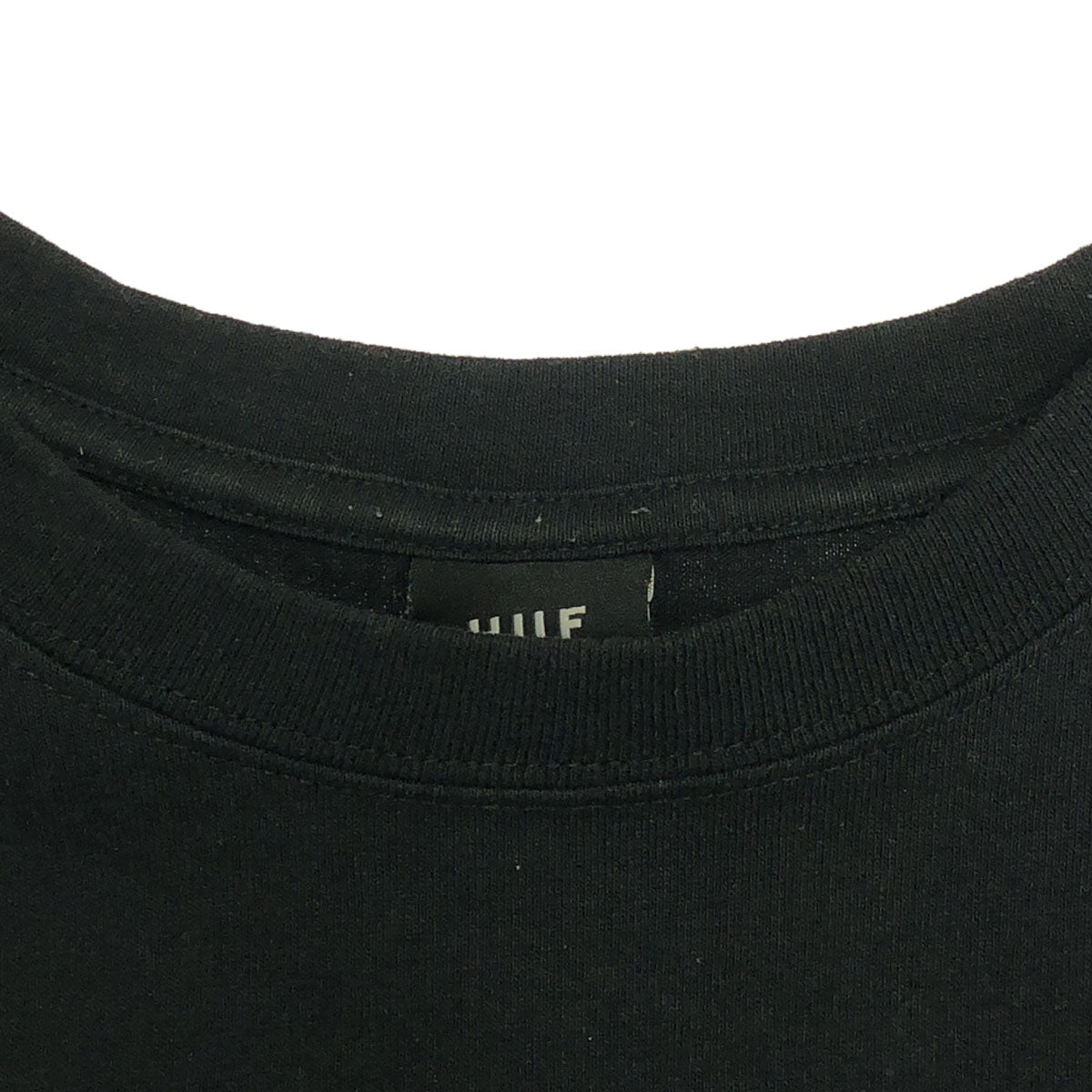 HUF ハフ バックプリント 長袖 Tシャツ L ブラック ロンT カットソー メンズ