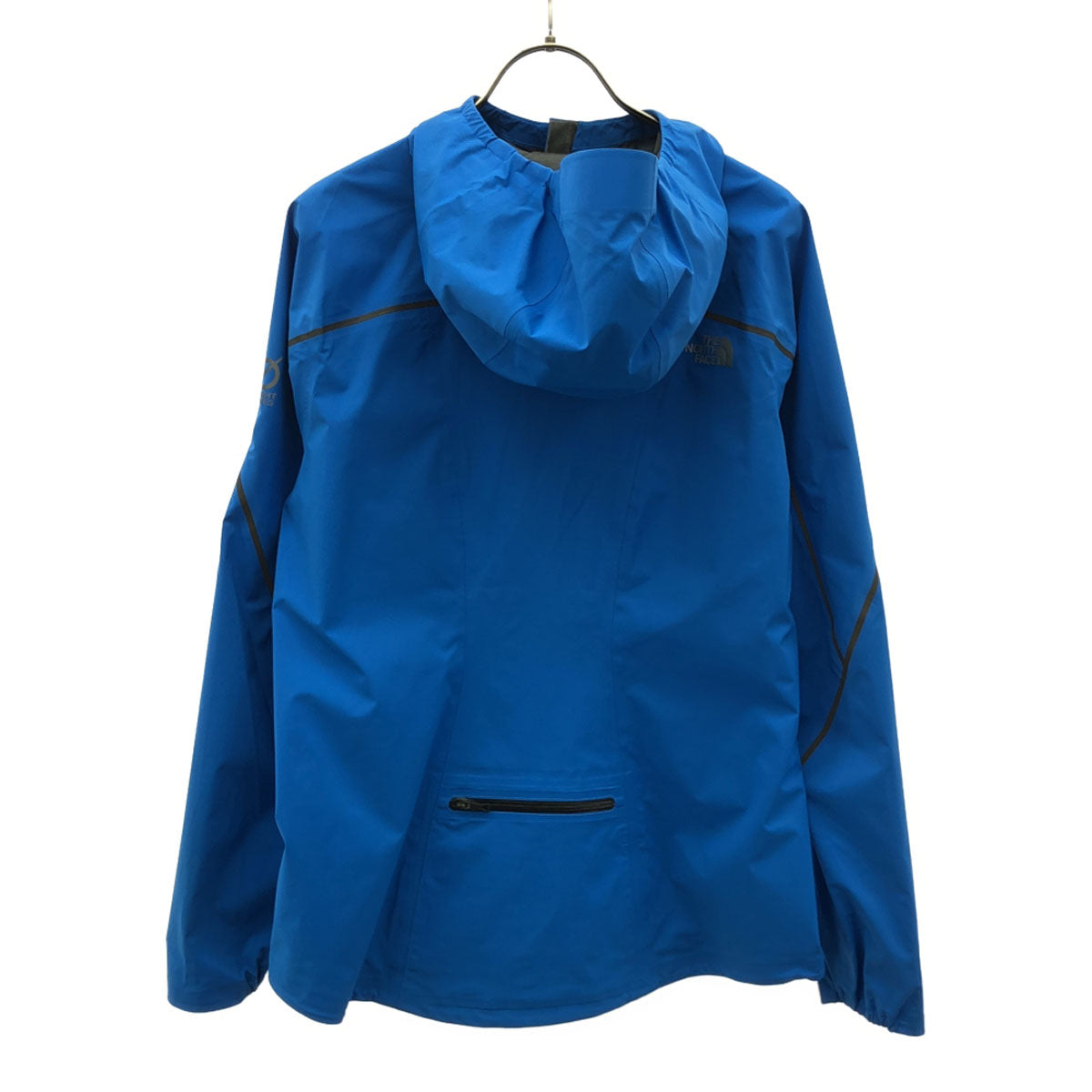 THE NORTH FACE ザノースフェイス ロゴプリント フライトトレイル ジャケット M ブルー アウトドア NPW71970 防水フーディジャケット レディース