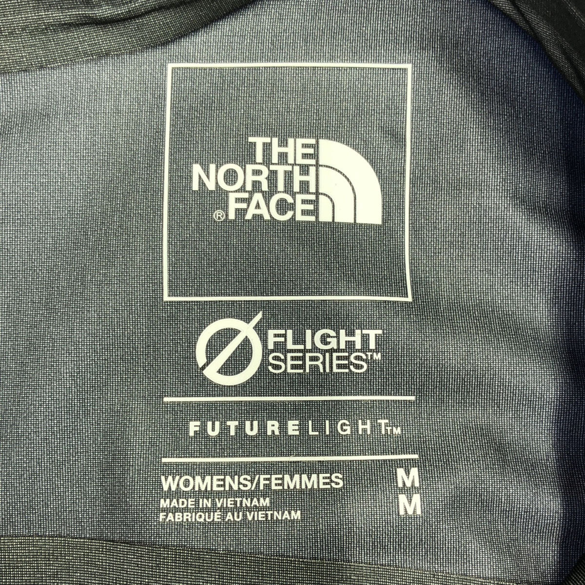 THE NORTH FACE ザノースフェイス ロゴプリント フライトトレイル ジャケット M ブルー アウトドア NPW71970 防水フーディジャケット レディース