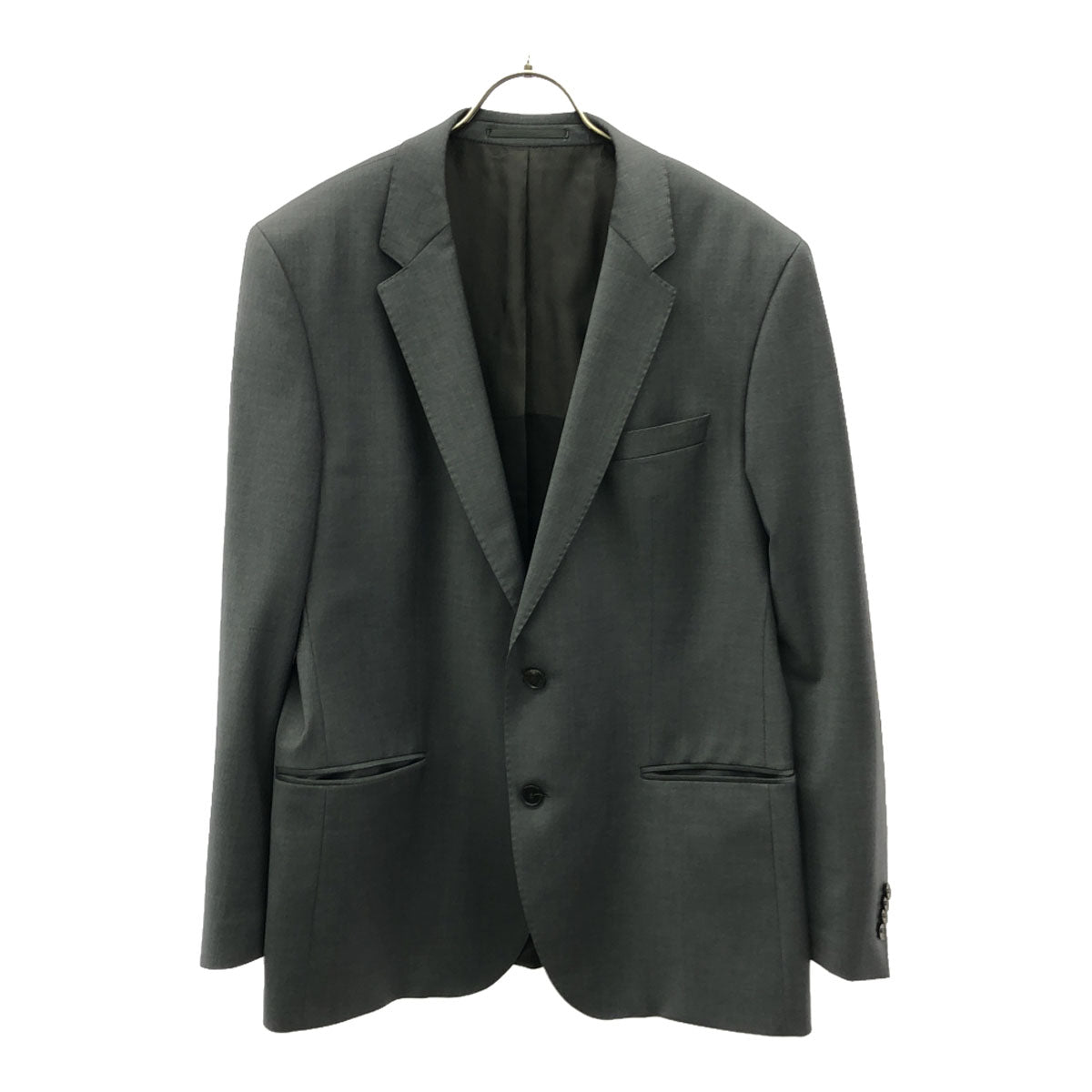 BOSS HUGO BOSS ボスヒューゴボス ウールブレンド ストレッチ テーラードジャケット 52 グレー メンズ