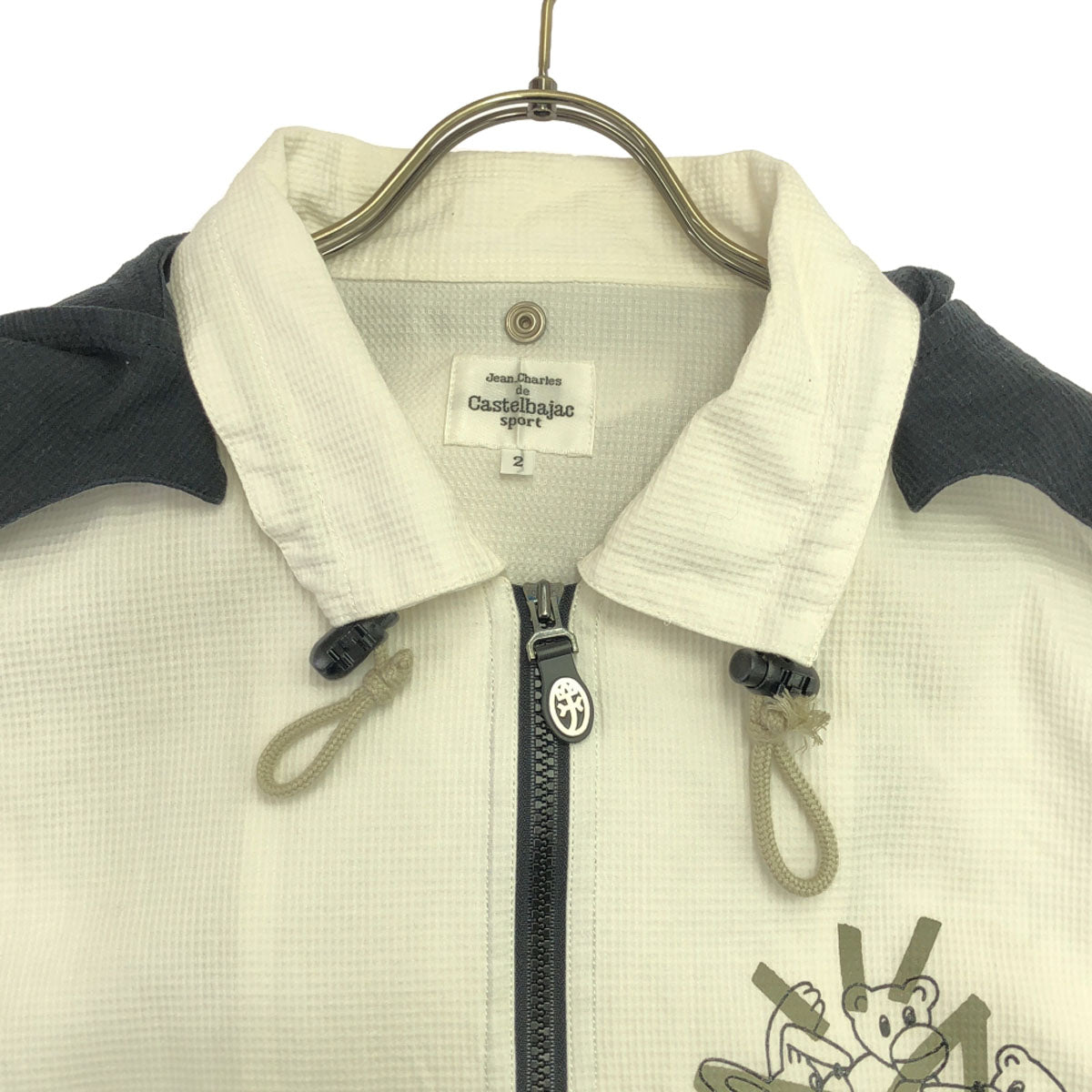 Castelbajac sport カステルバジャックスポーツ プリント柄 フーディー ジップジャケット 2 ホワイト系 ジャンパー メンズ