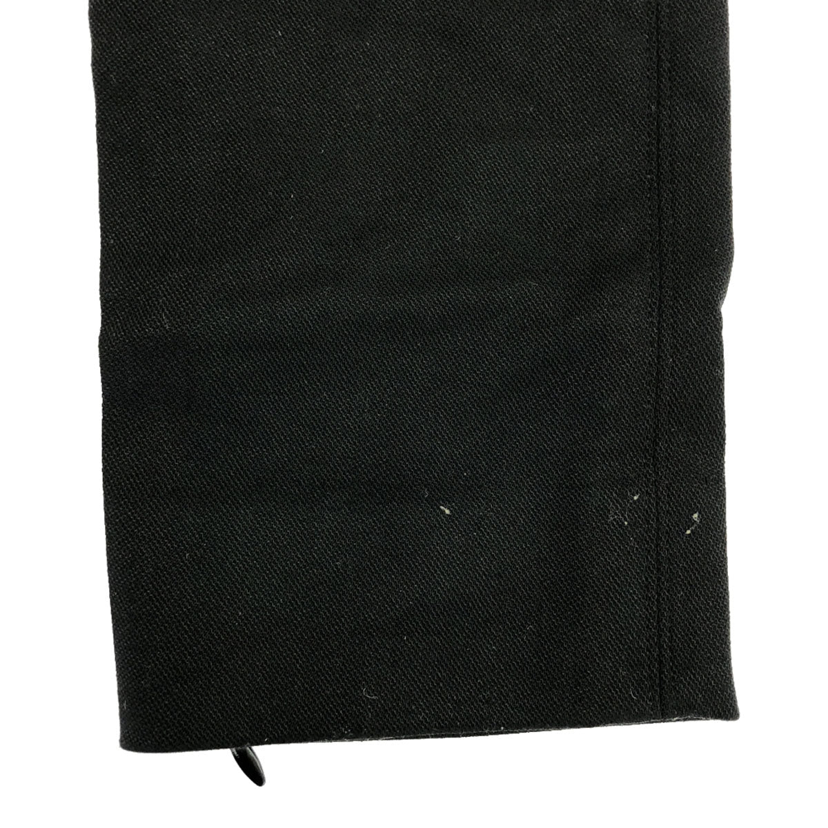 HELMUT LANG ヘルムートラング ウールブレンド スリムパンツ 0 ブラック 裾ZIPスリット レディース