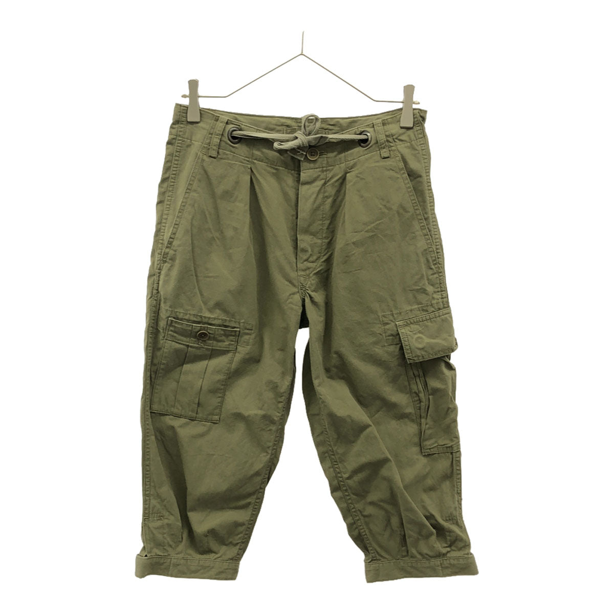 Nigel Cabourn ナイジェルケーボン クロップド カーゴパンツ カーキ ボタンフライ レディース