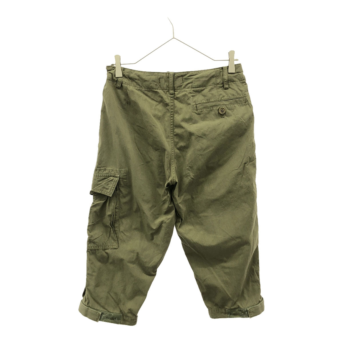 Nigel Cabourn ナイジェルケーボン クロップド カーゴパンツ カーキ ボタンフライ レディース