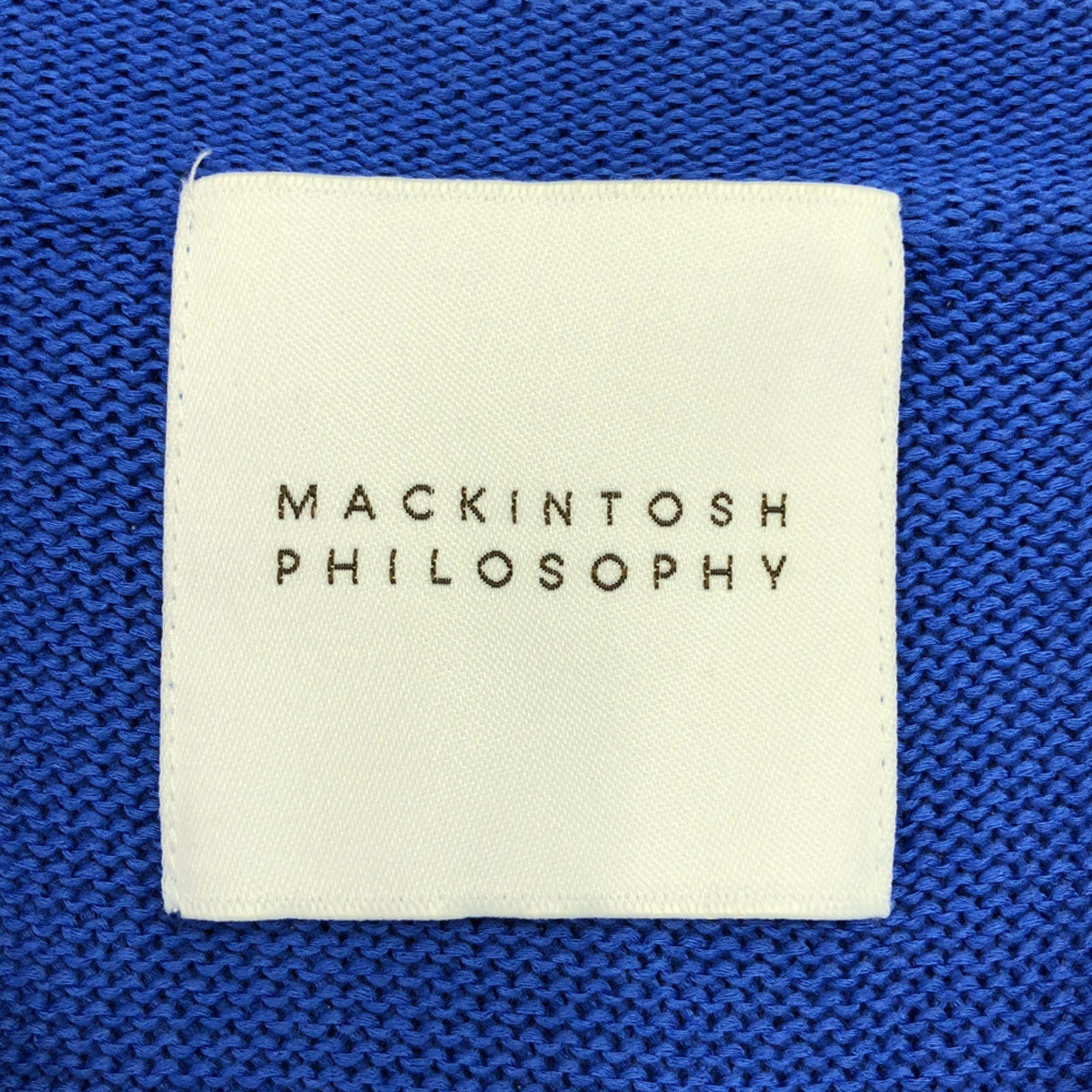 MACKINTOSH PHILOSOPHY マッキントッシュフィロソフィー 三陽商会 長袖 コットン ニット 40 ブルー セーター メンズ