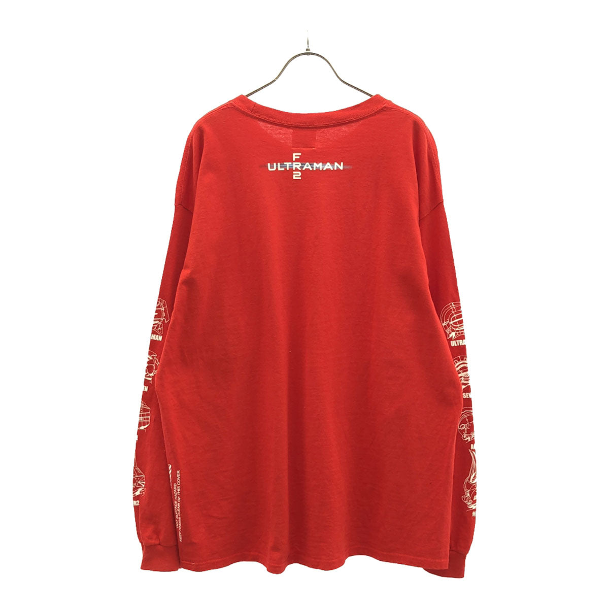 FR2 エフアールツー プリント柄 長袖 Tシャツ L レッド ロンT ULTRAMAN メンズ