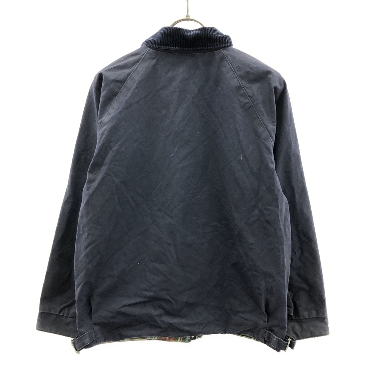 GRENFELL グレンフェル 英国製 スイングトップ 34 ネイビー 裏チェック ジャケット メンズ