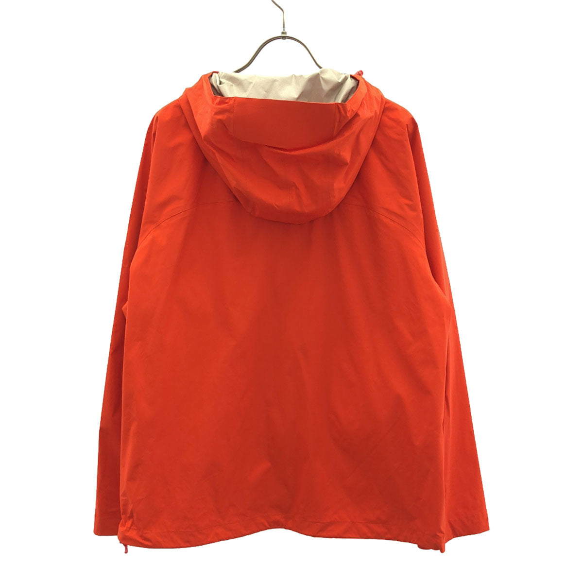 Mammut マムート ロゴ刺繍 長袖 マウンテンパーカー S オレンジ系 収納袋付き ダブルファスナー アウトドア メンズ