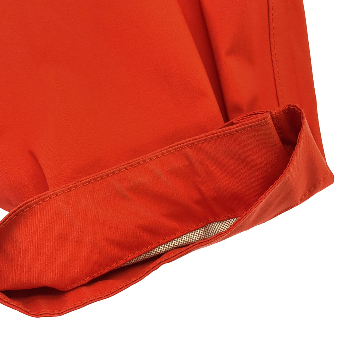 Mammut マムート ロゴ刺繍 長袖 マウンテンパーカー S オレンジ系 収納袋付き ダブルファスナー アウトドア メンズ