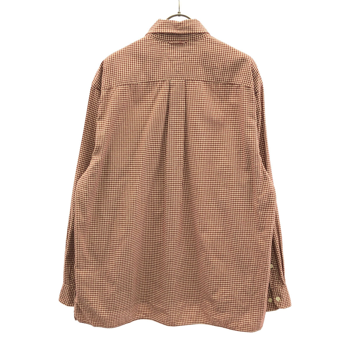 TOMMY HILFIGER トミーヒルフィガー 90s オールド フラッグタグ チェック柄 長袖 ボタンダウンシャツ S レッド×ホワイト メンズ