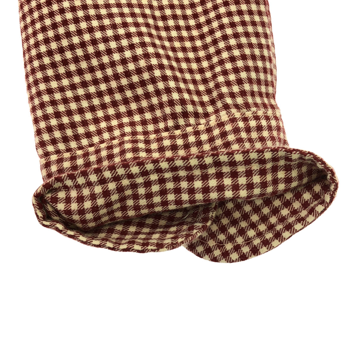 TOMMY HILFIGER トミーヒルフィガー 90s オールド フラッグタグ チェック柄 長袖 ボタンダウンシャツ S レッド×ホワイト メンズ