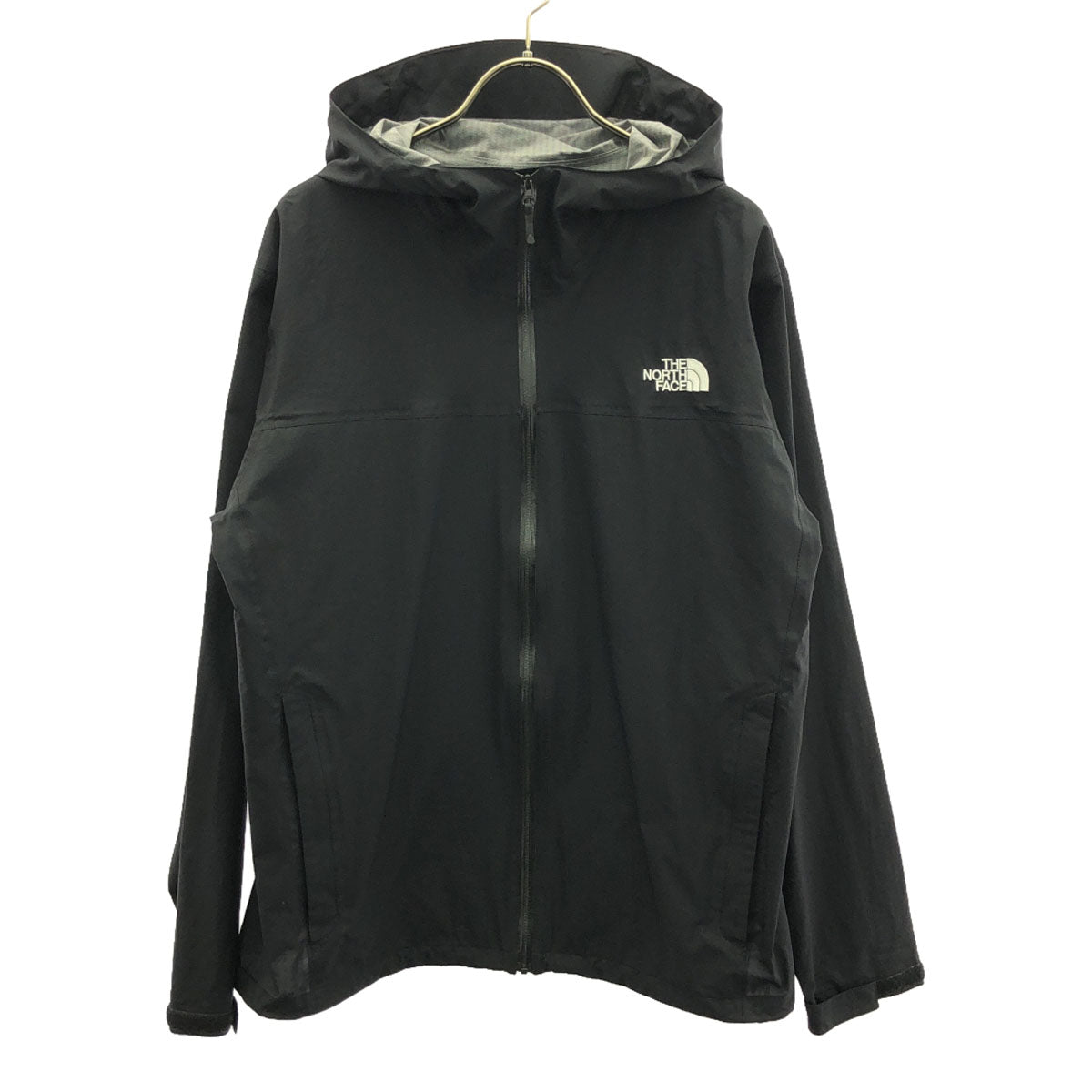 THE NORTH FACE ザノースフェイス ロゴ刺繍 ベンチャー ジャケット L ブラック アウトドア NP12006 メンズ