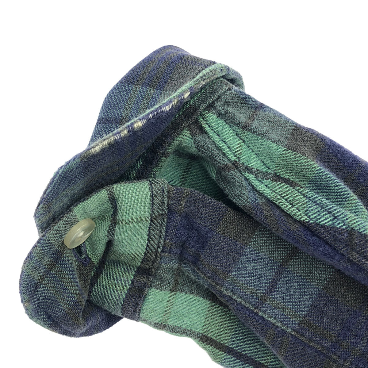 L.L.Bean エルエルビーン 80s USA製 ヴィンテージ チェック柄 長袖 コットンシャツ S グリーン系×ネイビー系 アウトドア メンズ