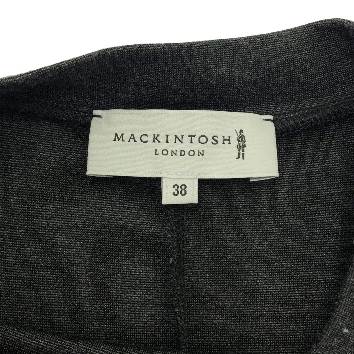 MACKINTOSH LONDON マッキントッシュ ロンドン 日本製 三陽商会 長袖 ストレッチ ロングワンピース 38 グレー レディース