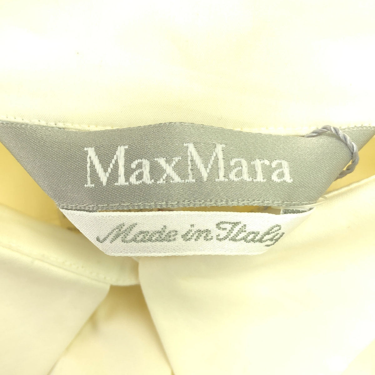 MAX MARA マックスマーラ イタリア製 長袖 シャツ 42 ホワイト ブラウス 未使用 タグ付き レディース