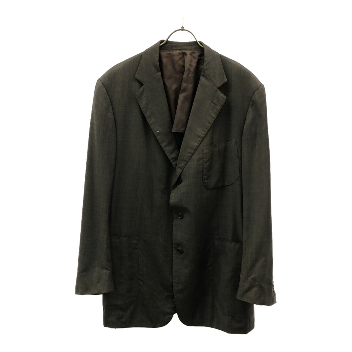 Ermenegildo Zegna エルメネジルド ゼニア テーラードジャケット ブラウン 肩パット入り メンズ