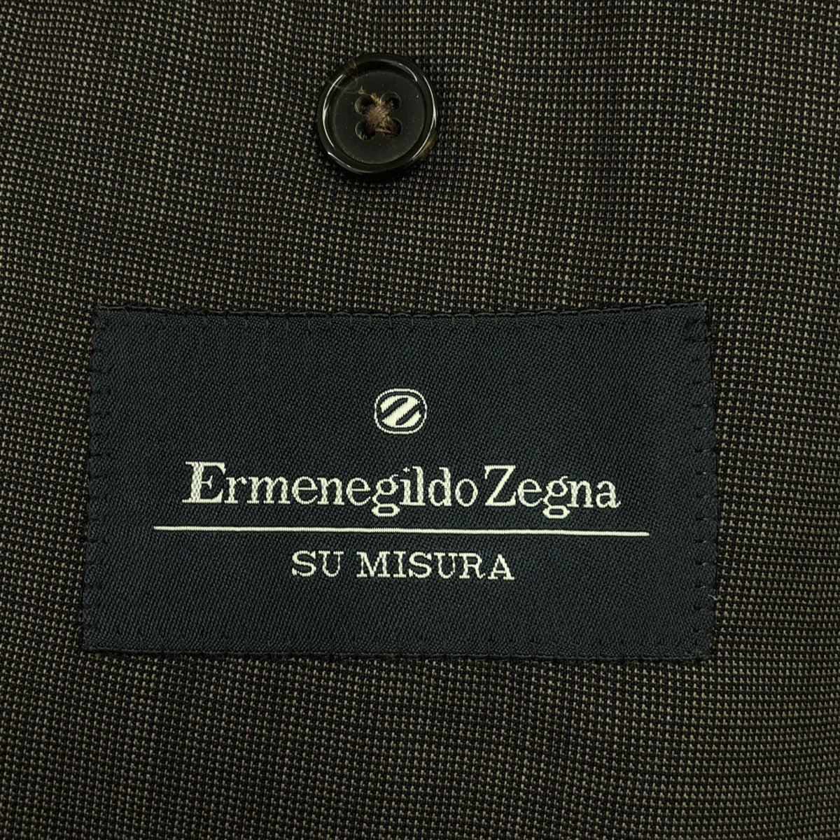 Ermenegildo Zegna エルメネジルド ゼニア テーラードジャケット ブラウン 肩パット入り メンズ