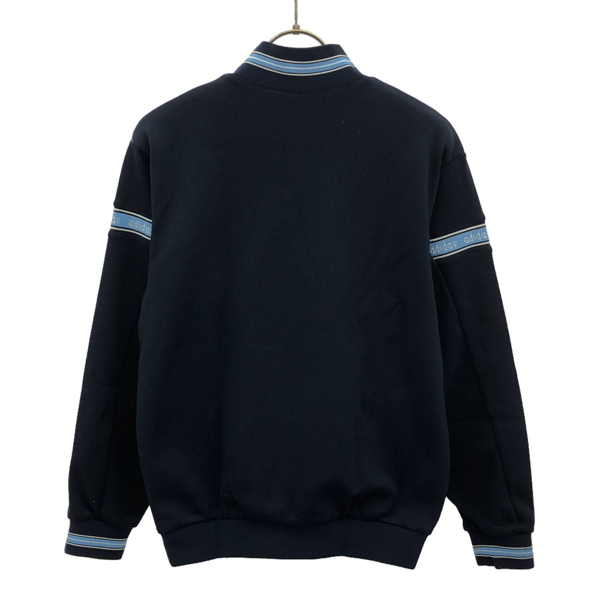 adidas アディダス 80s デサント製 ヴィンテージ トレフォイルロゴ 長袖 トラックジャケット 160 ネイビー系 ADJ-803 トレーニング ジャージ キッズ