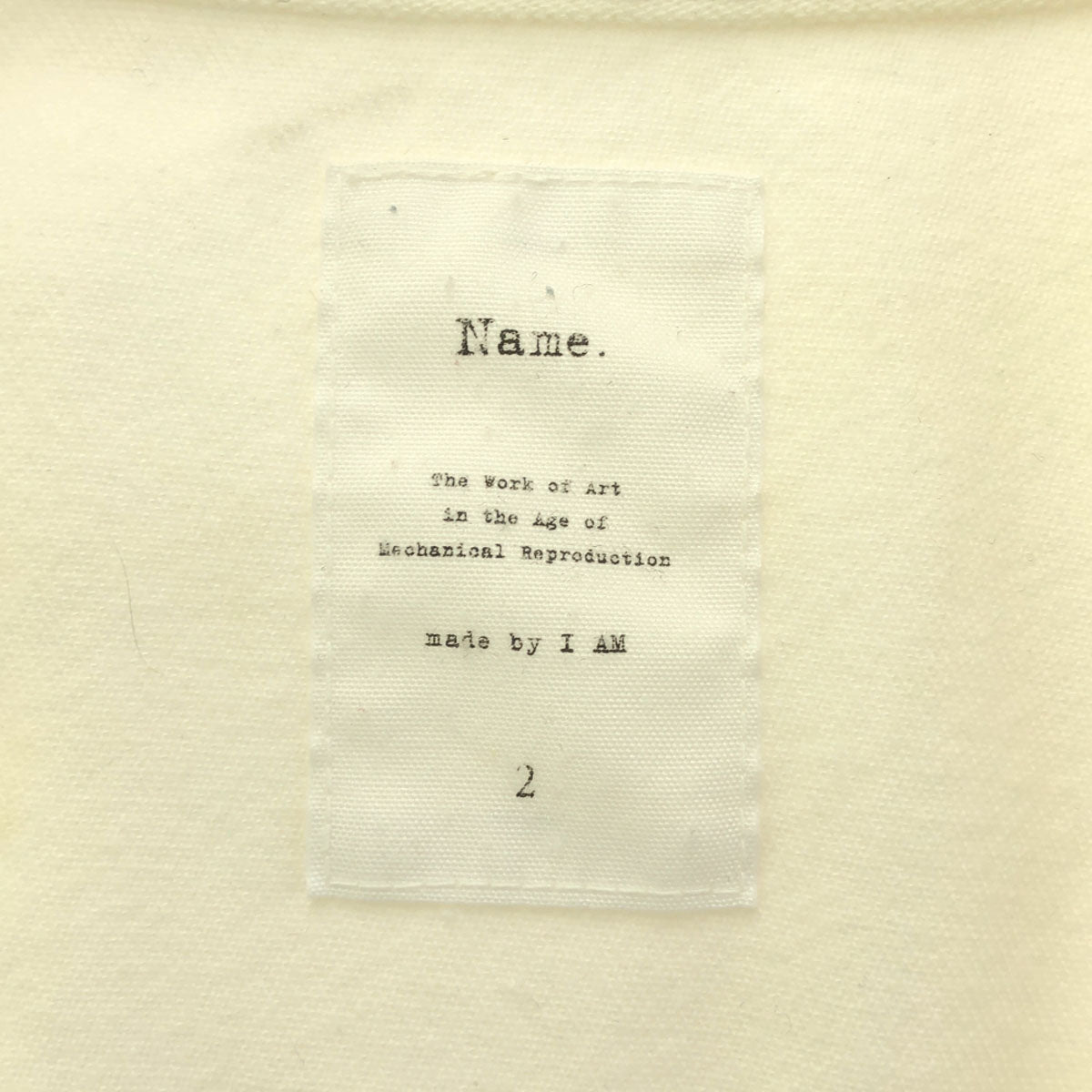 Name. ネーム 日本製 長袖 バンドカラーシャツ 2 ホワイト メンズ