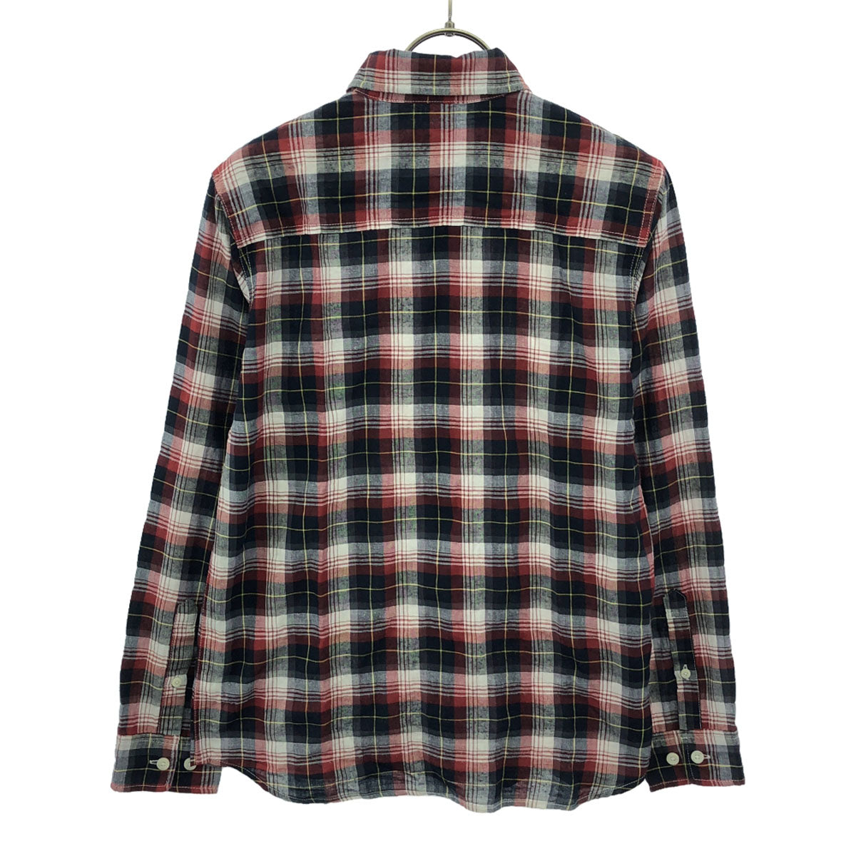 THE NORTH FACE ザノースフェイス チェック柄 長袖 シャツ M レッド×ブラック アウトドア NRW11406 レディース