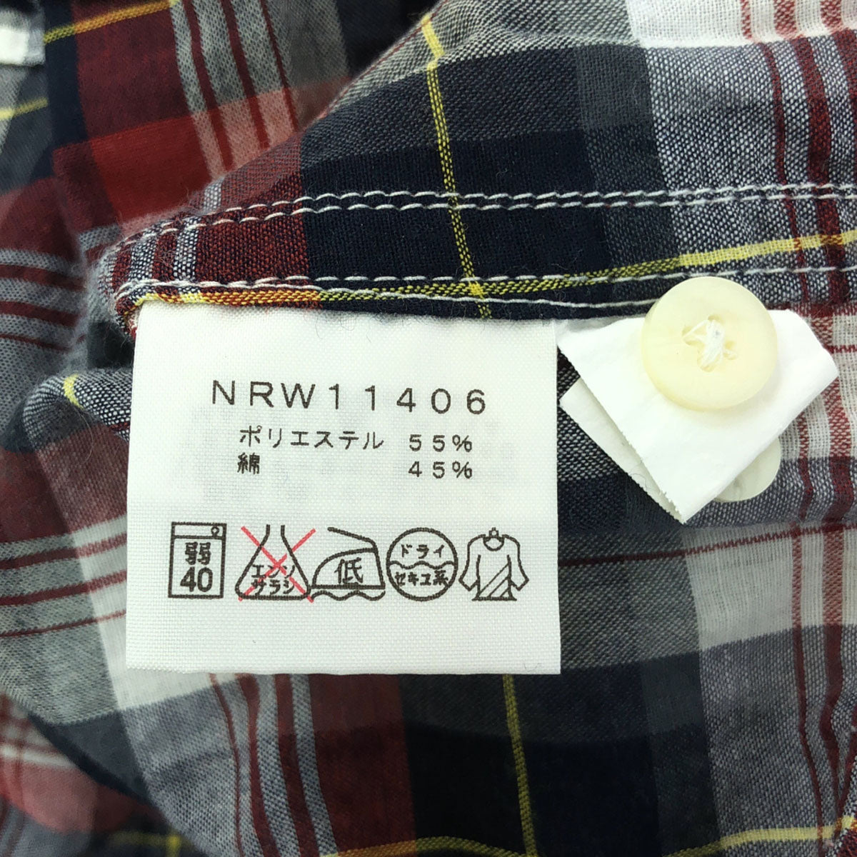 THE NORTH FACE ザノースフェイス チェック柄 長袖 シャツ M レッド×ブラック アウトドア NRW11406 レディース
