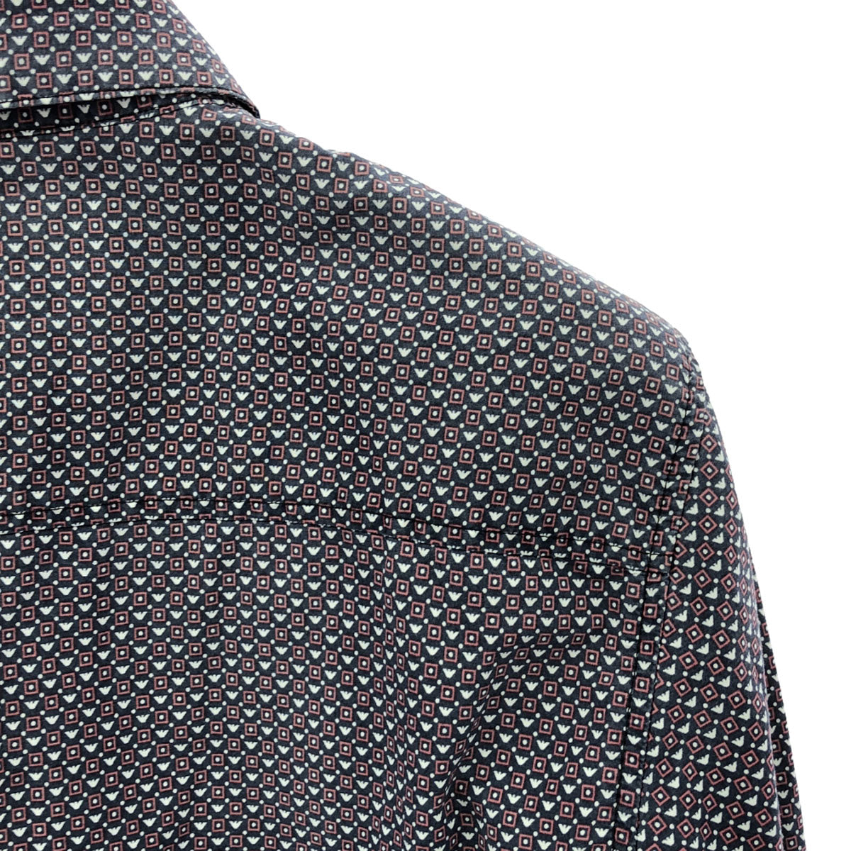 Emporio Armani エンポリオアルマーニ 総柄 長袖 シャツ 14A166CM ネイビー×レッド キッズ