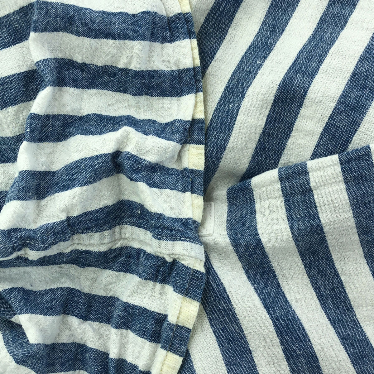 ARMANI JUNIOR アルマーニジュニア ボーダー ロゴ刺繍 長袖 パーカー 10A ブルー×ホワイト キッズ